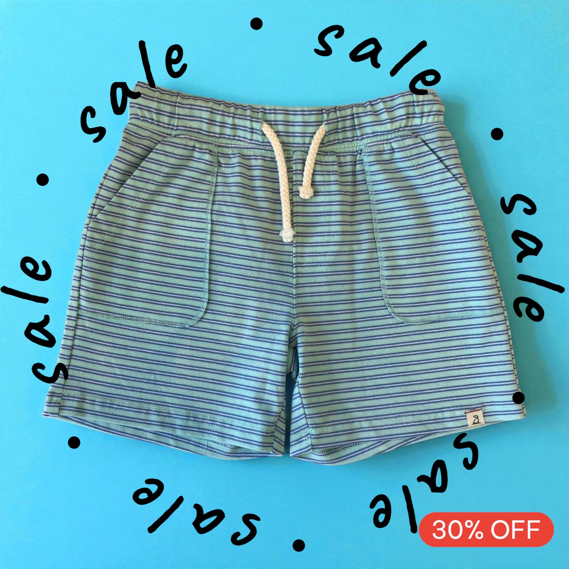 short rayas azul