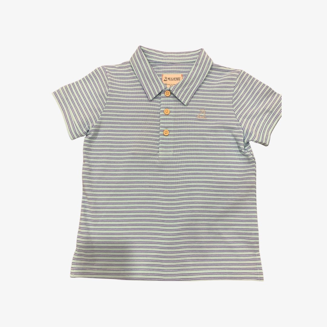 CAMISETA POLO RAYA VERDE